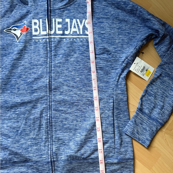 MLB Blue Jays Heathered Royal Pullover Hoodie - Picture 5 of 5